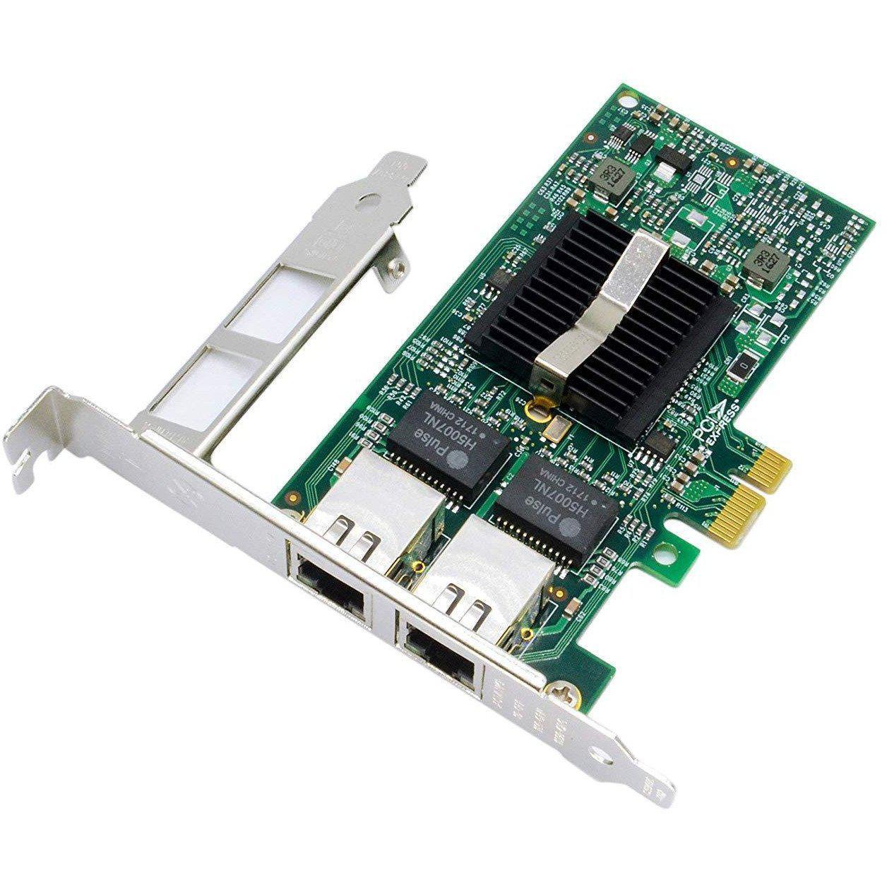 Intel 82576 Chip E1G42ET 1.25G Gigabit PCI Express 2.0 X1 Ethernet Converged Network Adapter (NIC), Dual RJ45 Copper Ports - AloinfoUSA