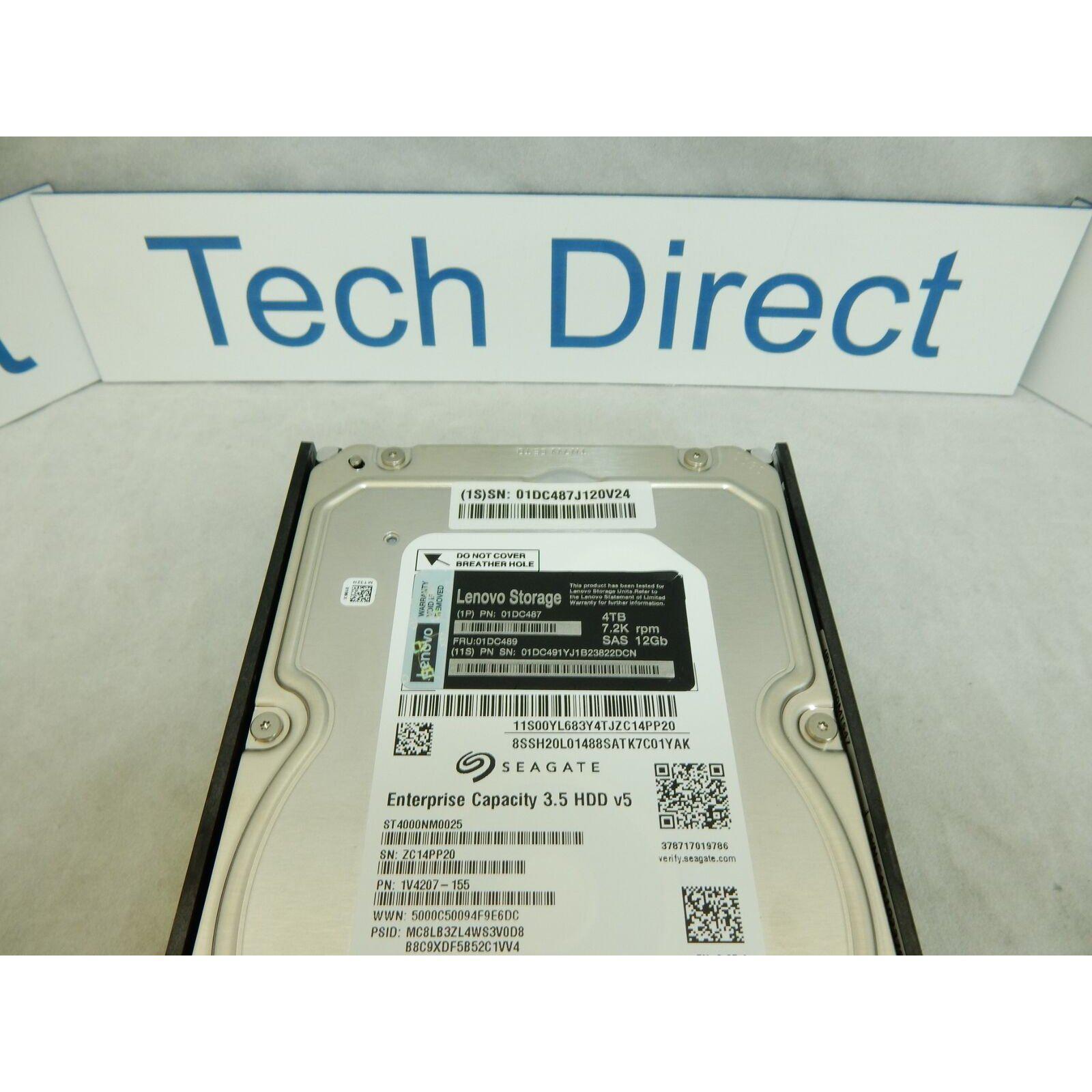 Lenovo 4TB 7.2K Hot Swap 12gbps Internal Hard Drive 3.5" Near Line SAS 01DC487 - AloinfoUSA