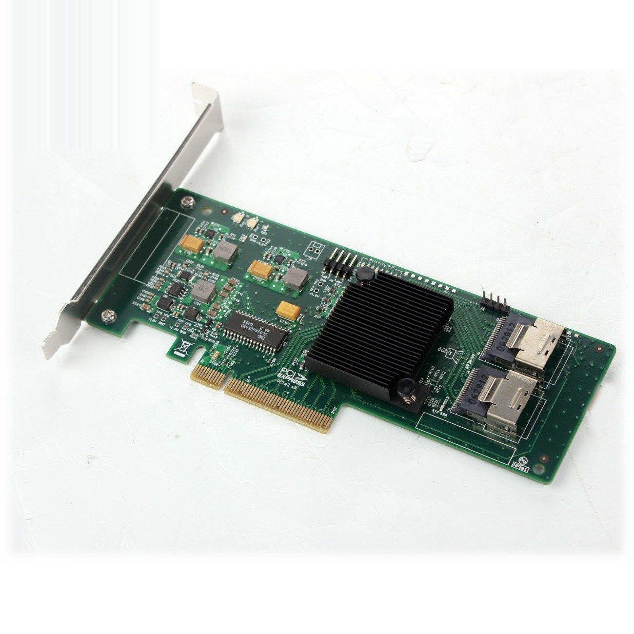 LSI Controller Card SAS 9211-8i IT Mode 8 Port 6Gb/s + 2*SFF-8087 SATA Cable - AloinfoUSA