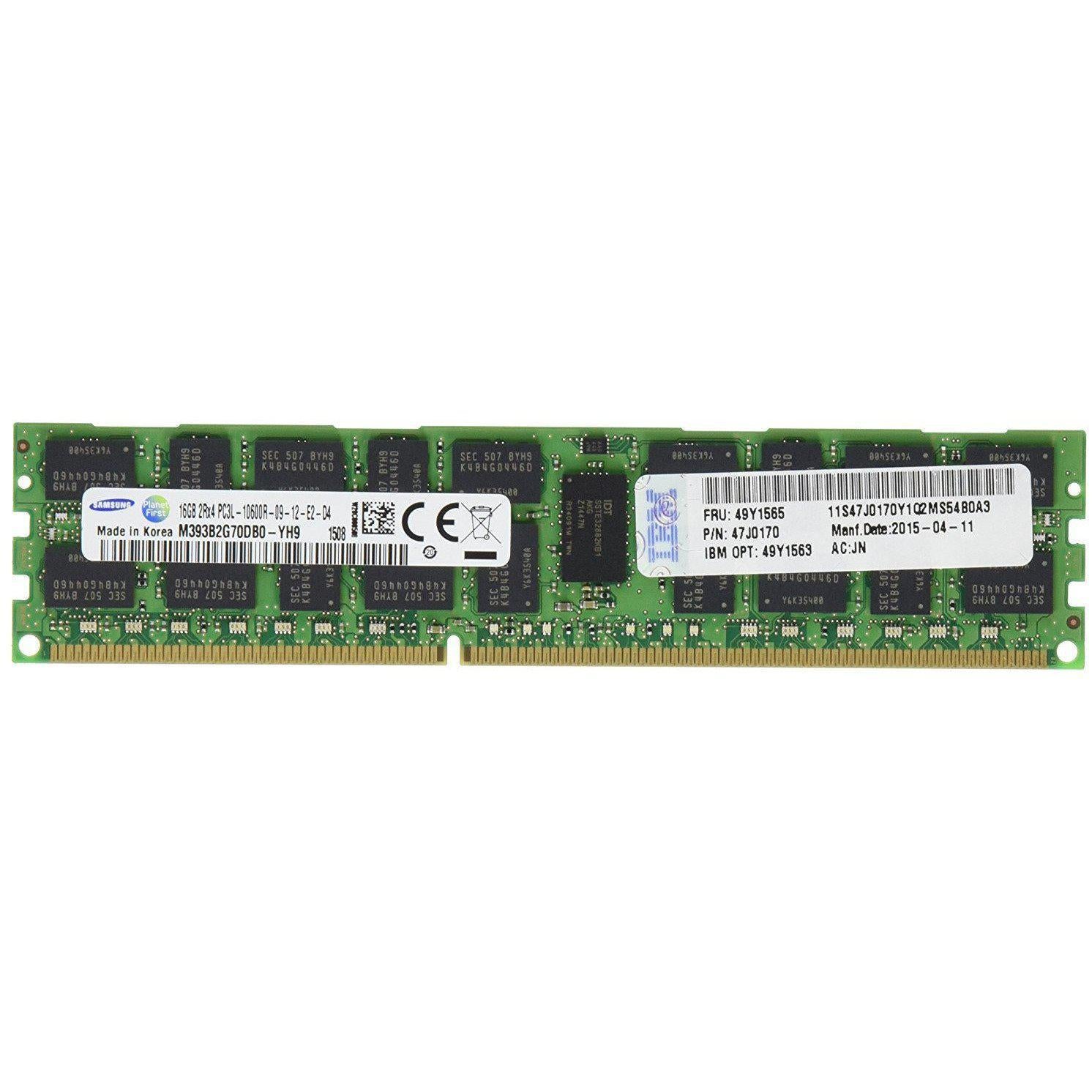 Memoria 16GB DDR3 1333MHz 240-Pin ECC RDIMM PC3-10600 para IBM 49Y1563 - AloinfoUSA