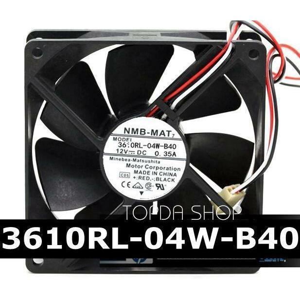 NMB 3610RL-04W-B40 Chassis cooling fan DC12V 0.35A 90*90*25mm 9CM 3pin 819599205914 - AloinfoUSA