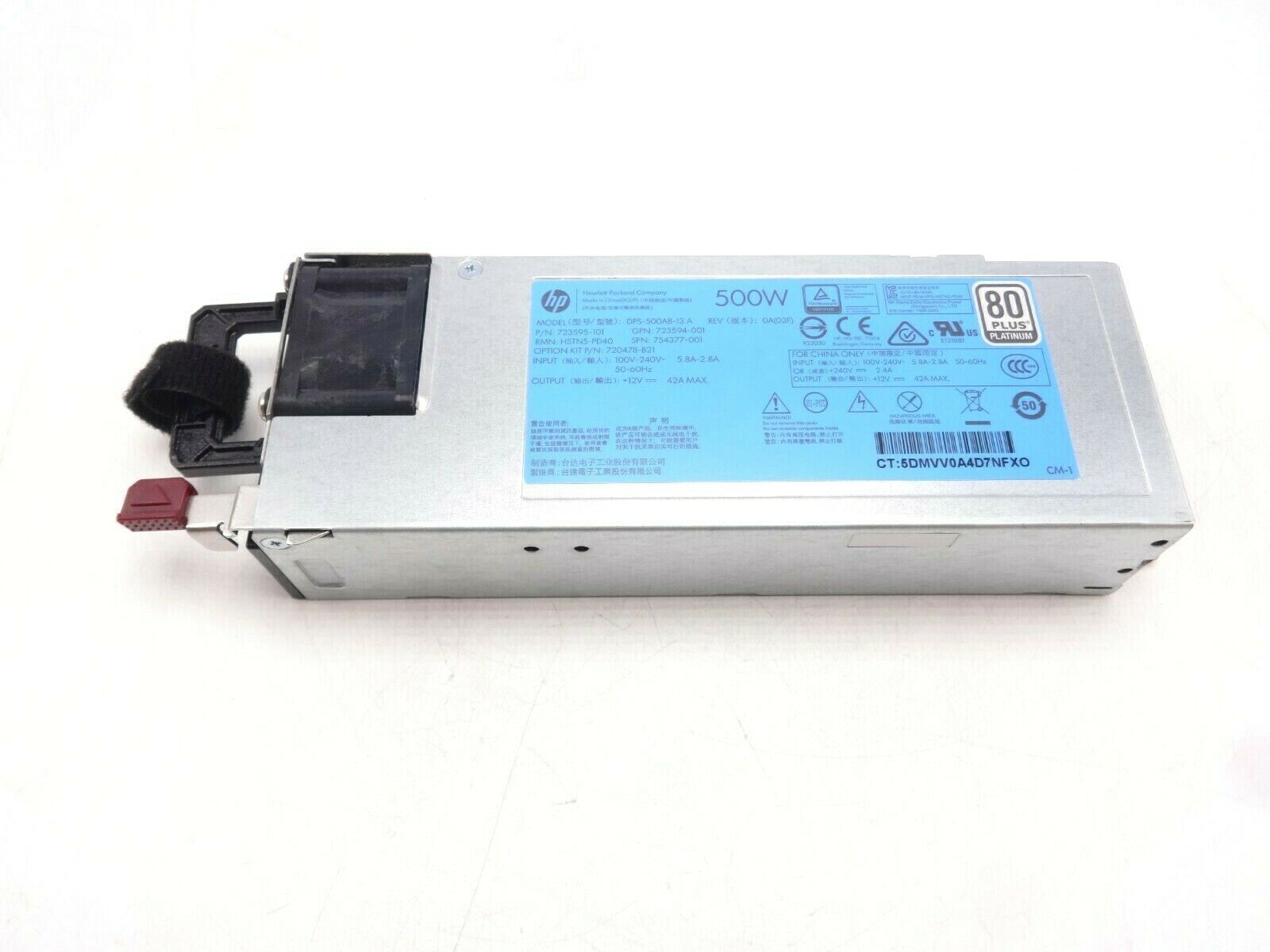 HP HSTNS-PL40 723595-201 500W FLEX SLOT PLATINUM HOT PLUG POWER SUPPLY 723594-00 - AloTechInfoUSA