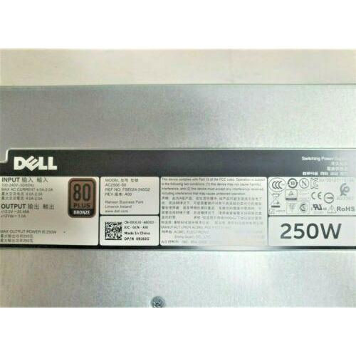 Fonte 250W Power Supply Server FOR Dell P59VM Switching PSU PowerEdge R230 9J6JG 80+ - MFerraz Tecnologia