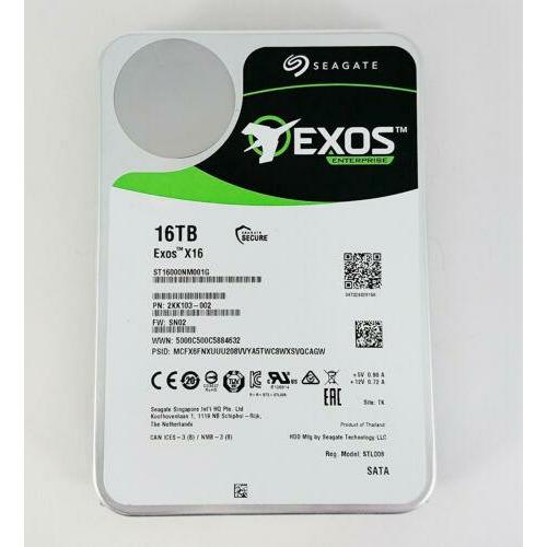 Disco Seagate Exos X16 ST16000NM001G 16 TB 512e/4Kn SATA 6Gb/ s Hard Disk Drive - MFerraz Tecnologia