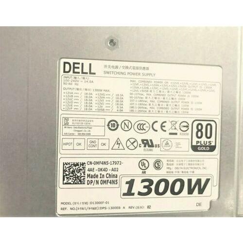 Fonte Dell 1300W Server Power Supply D1300EF-01 MF4N5 PSU DELL T7910 T5810 T7810 T7610 - MFerraz Tecnologia