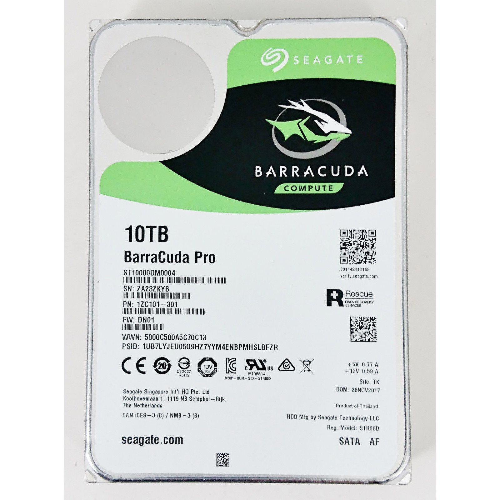 Seagate Barracuda Pro ST10000DM0004 10TB 7200Rpm 3.5" SATA Desktop HDD 696454032669 - AloinfoUSA