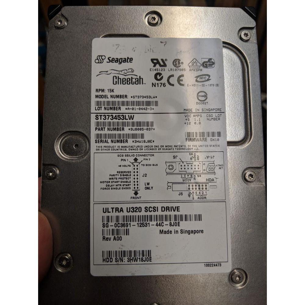 Seagate Dell 73.4Gb 68 pin SCSI 15K Disk Tested with Warranty 4165057 - AloinfoUSA