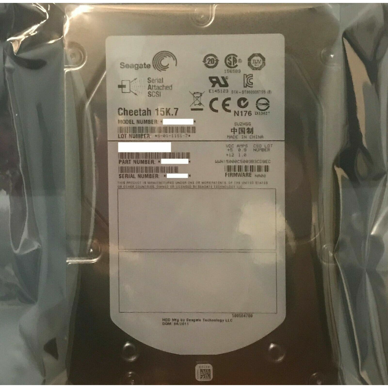 Seagate ST2000NM0023 2TB 7200RPM 6Gb/s 3.5" SAS Hard Drive Disco - AloinfoUSA