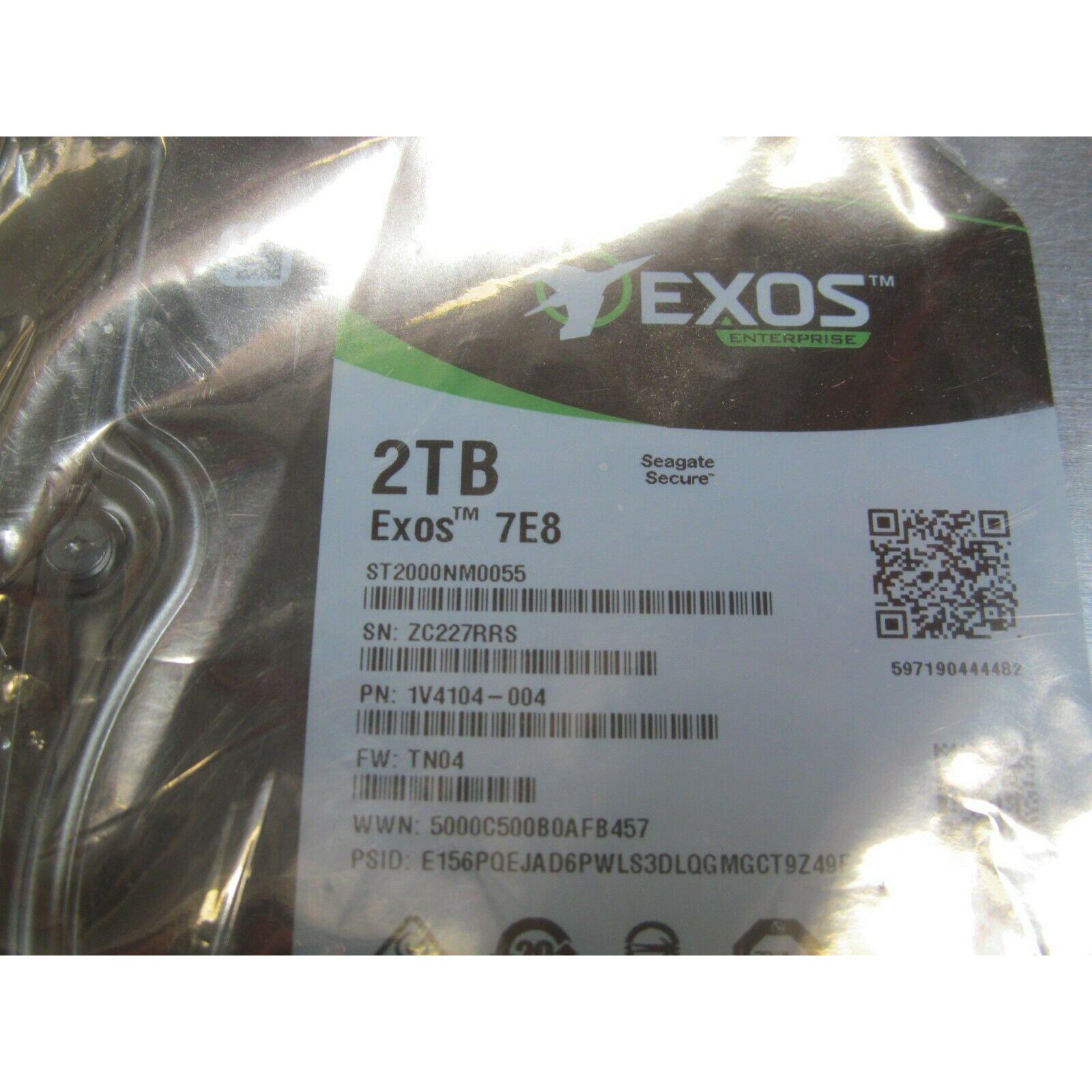 Seagate ST2000NM0055 2TB 3.5" Internal Hard Drive EXOS 7E8 ENTERPRISE SATA 763649070789 - AloinfoUSA