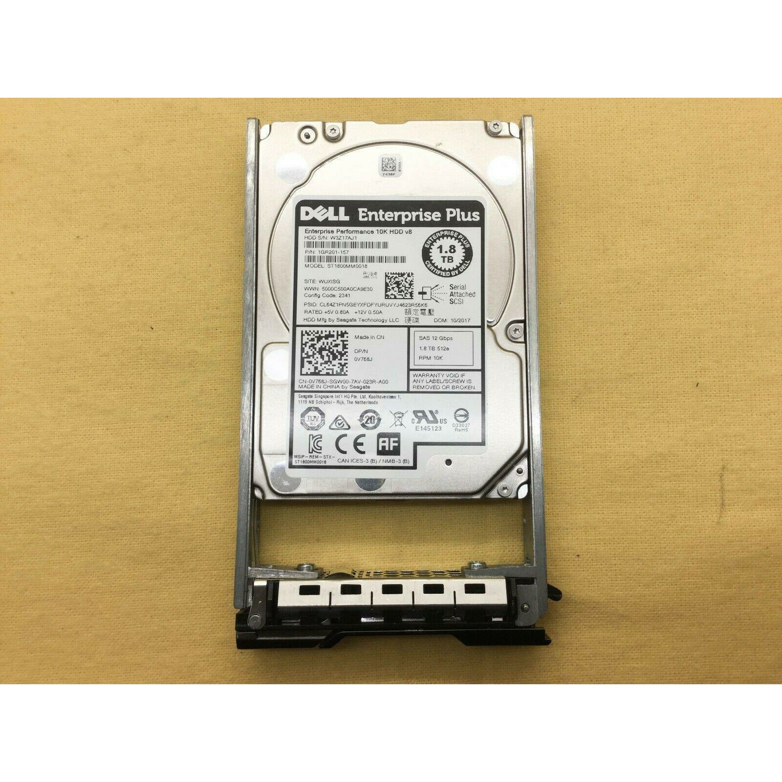 V768J  0V768J Dell 1.8TB SAS 12Gb/s 10K 2.5" Hard Drive ST1800MM0018 636946493639 - AloinfoUSA