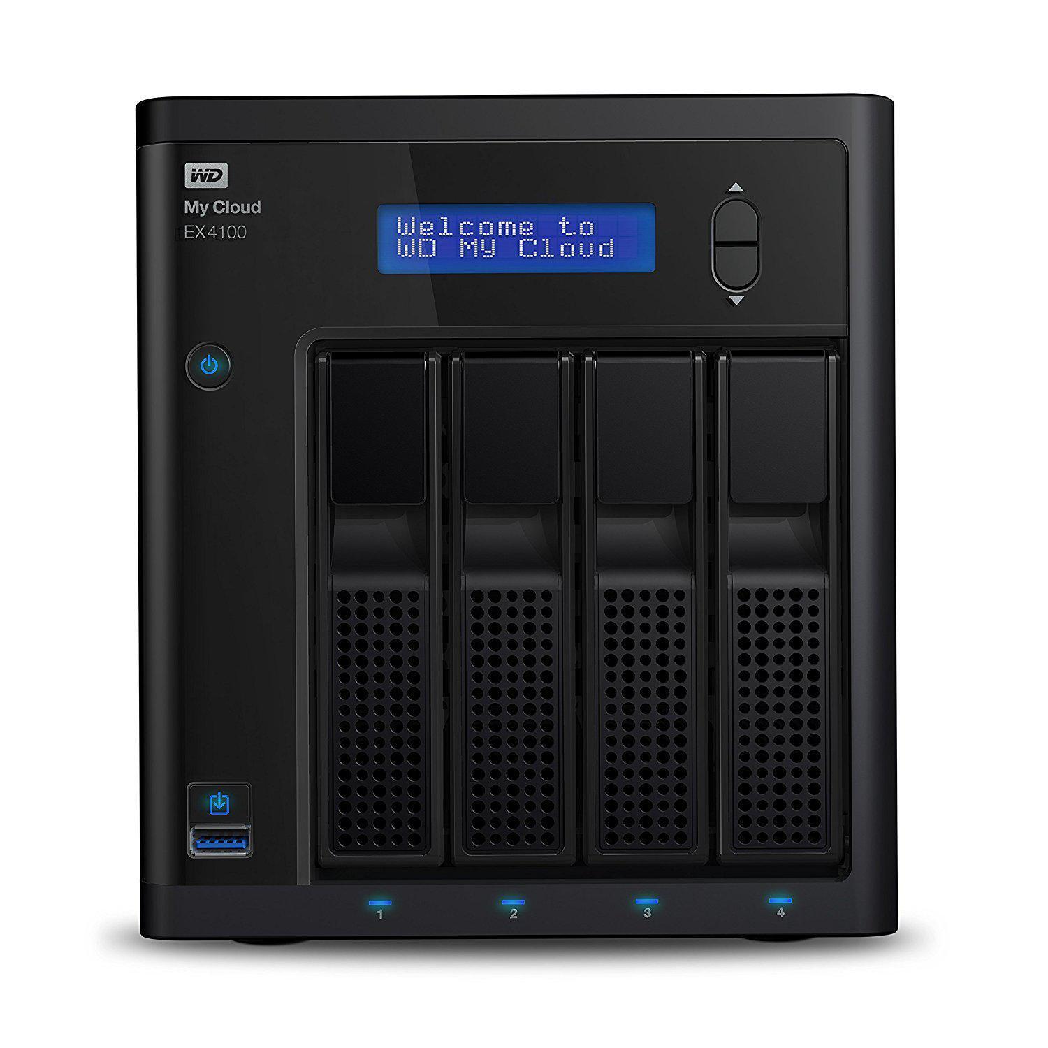 WD 16TB  My Cloud EX4100 Expert Series 4-Bay Network Attached Storage - NAS - WDBWZE0160KBK-NESN - AloinfoUSA